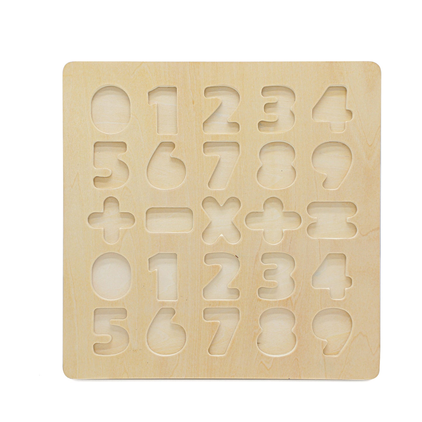 Wooden Chunky Number Math Puzzle