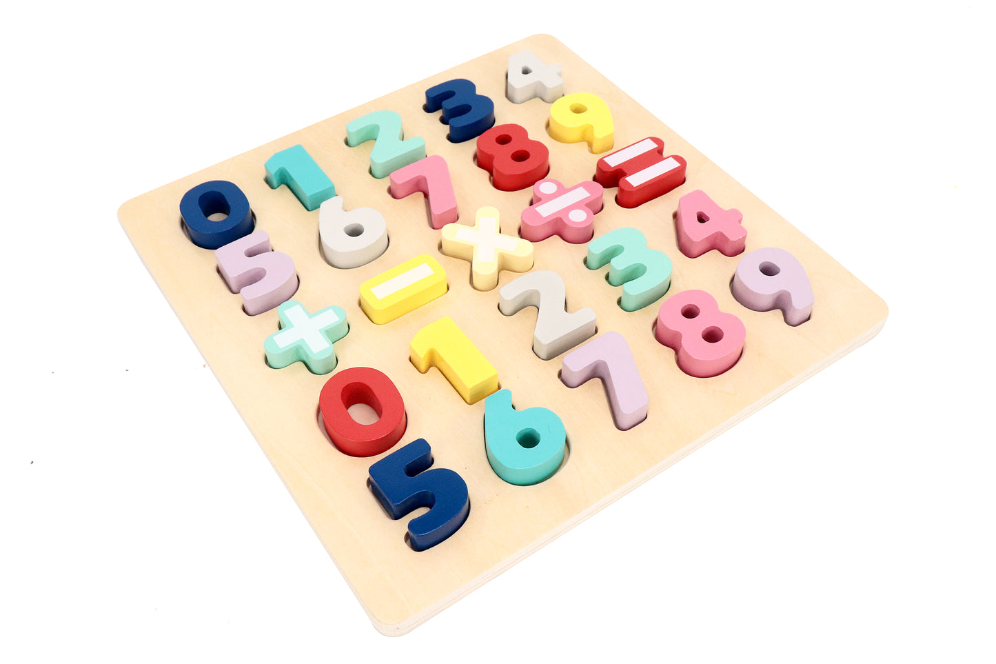 Wooden Chunky Number Math Puzzle