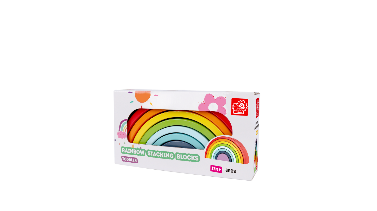 Wooden Rainbow Stacking Blocks
