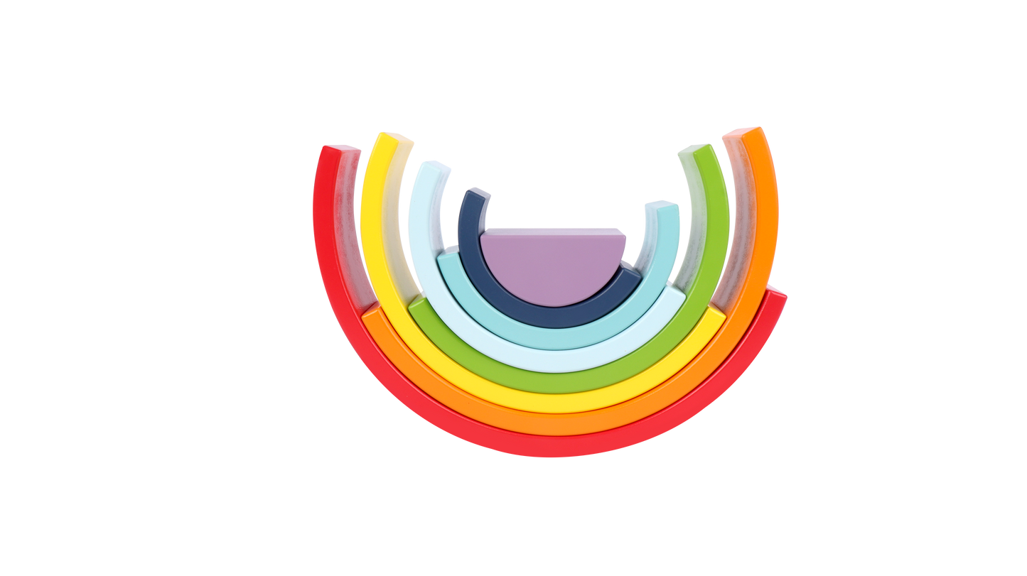 Wooden Rainbow Stacking Blocks