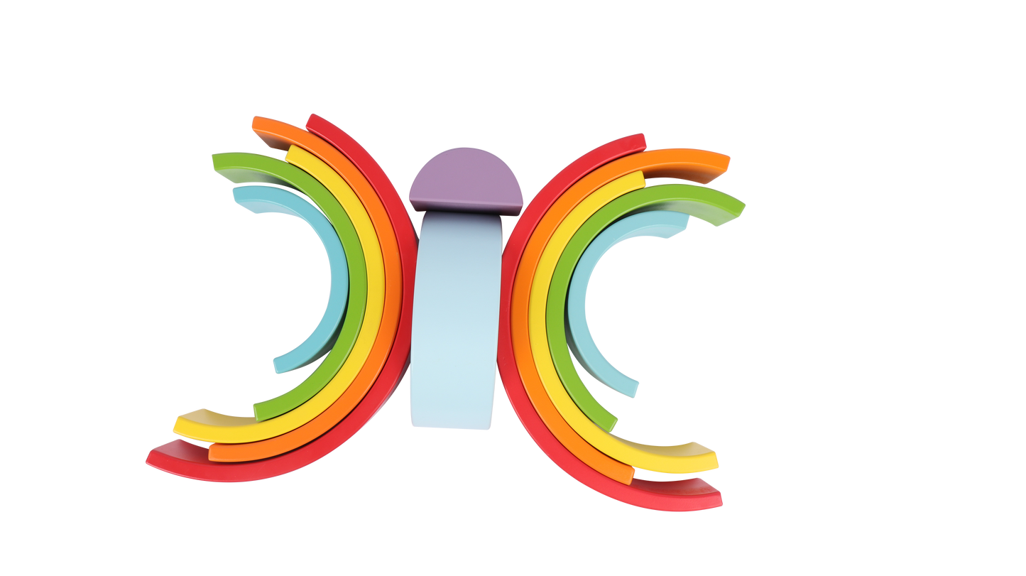 Wooden Rainbow Stacking Blocks
