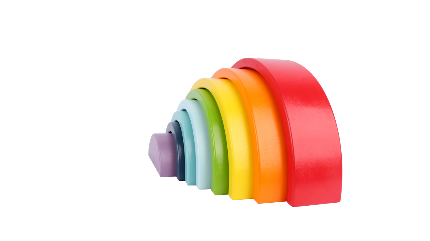 Wooden Rainbow Stacking Blocks