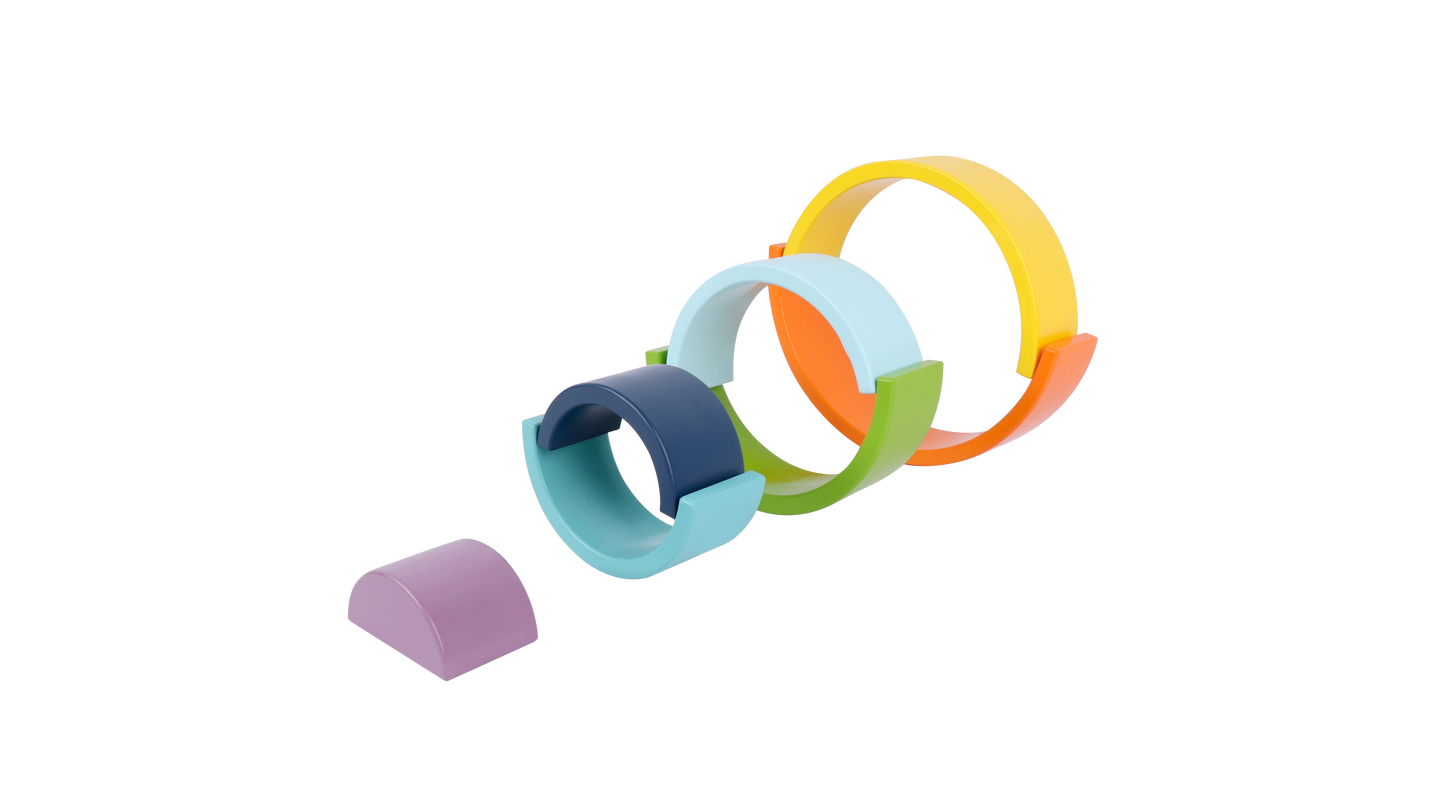 Wooden Rainbow Stacking Blocks