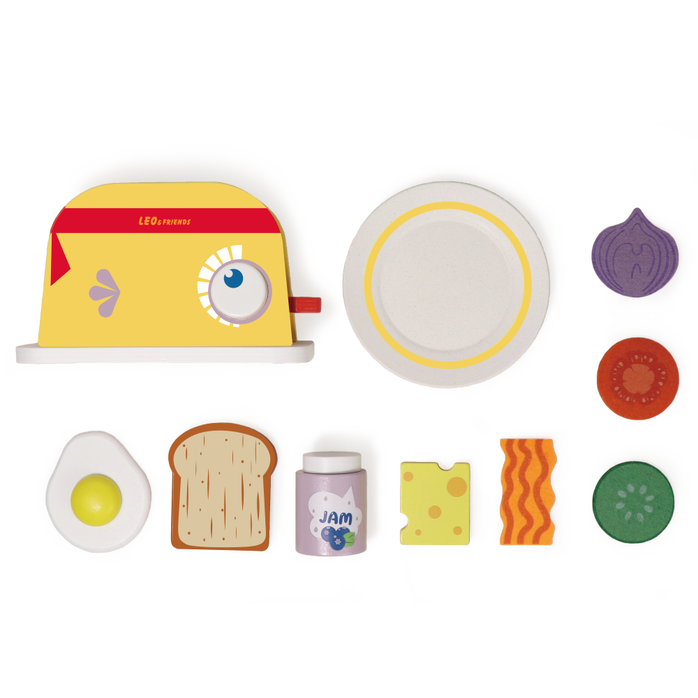Wooden Toaster Set
