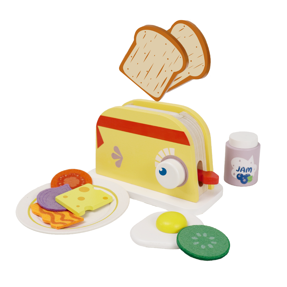 Wooden Toaster Set