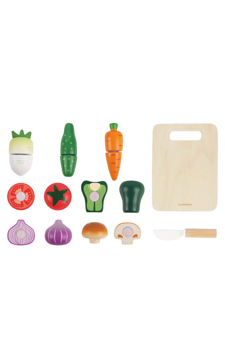 Wooden Cutting Vegetable Set
