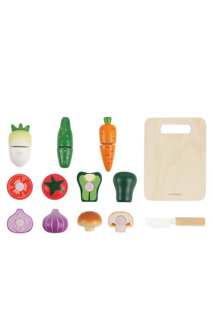 Wooden Cutting Vegetable Set