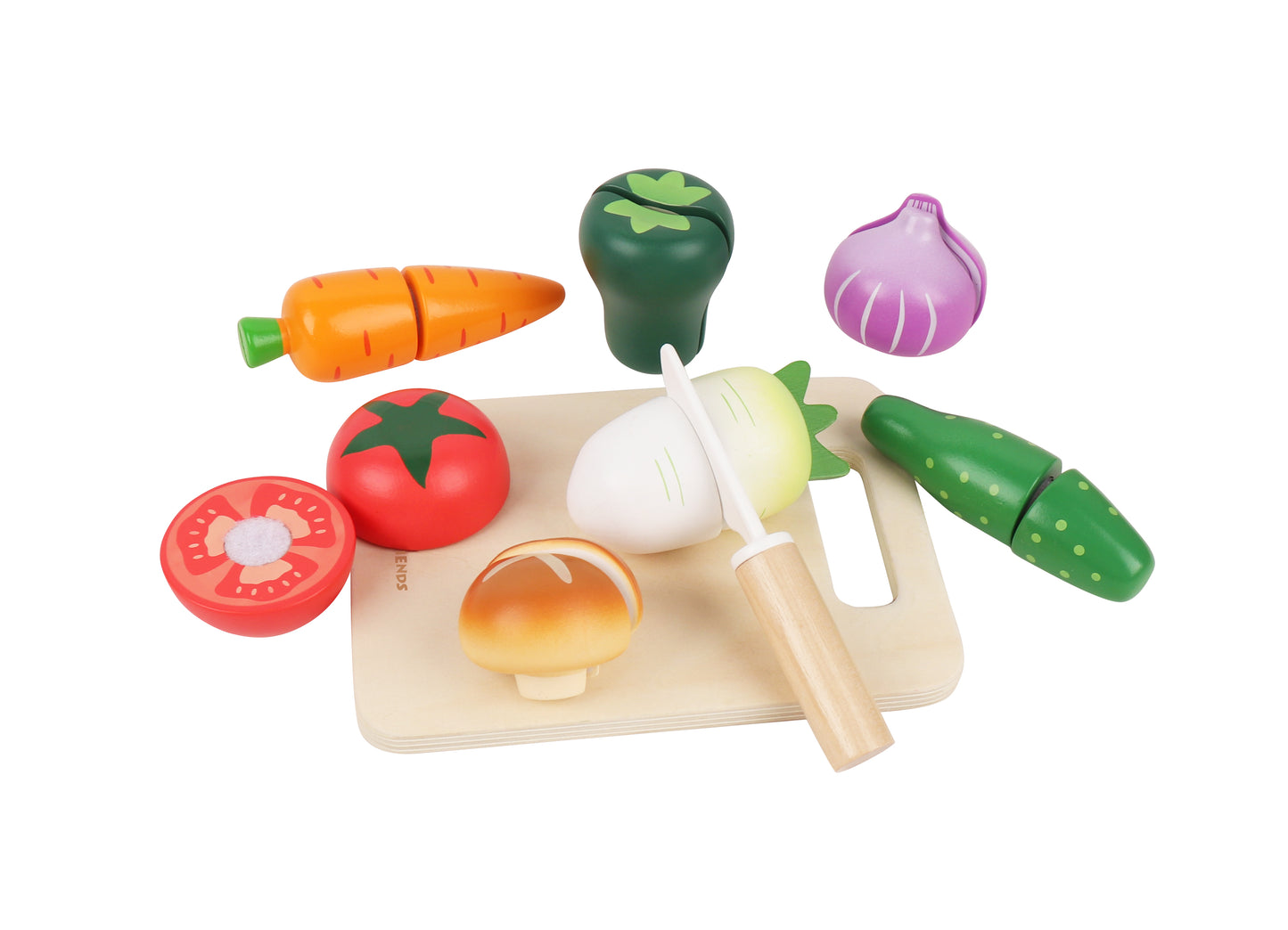 Wooden Cutting Vegetable Set