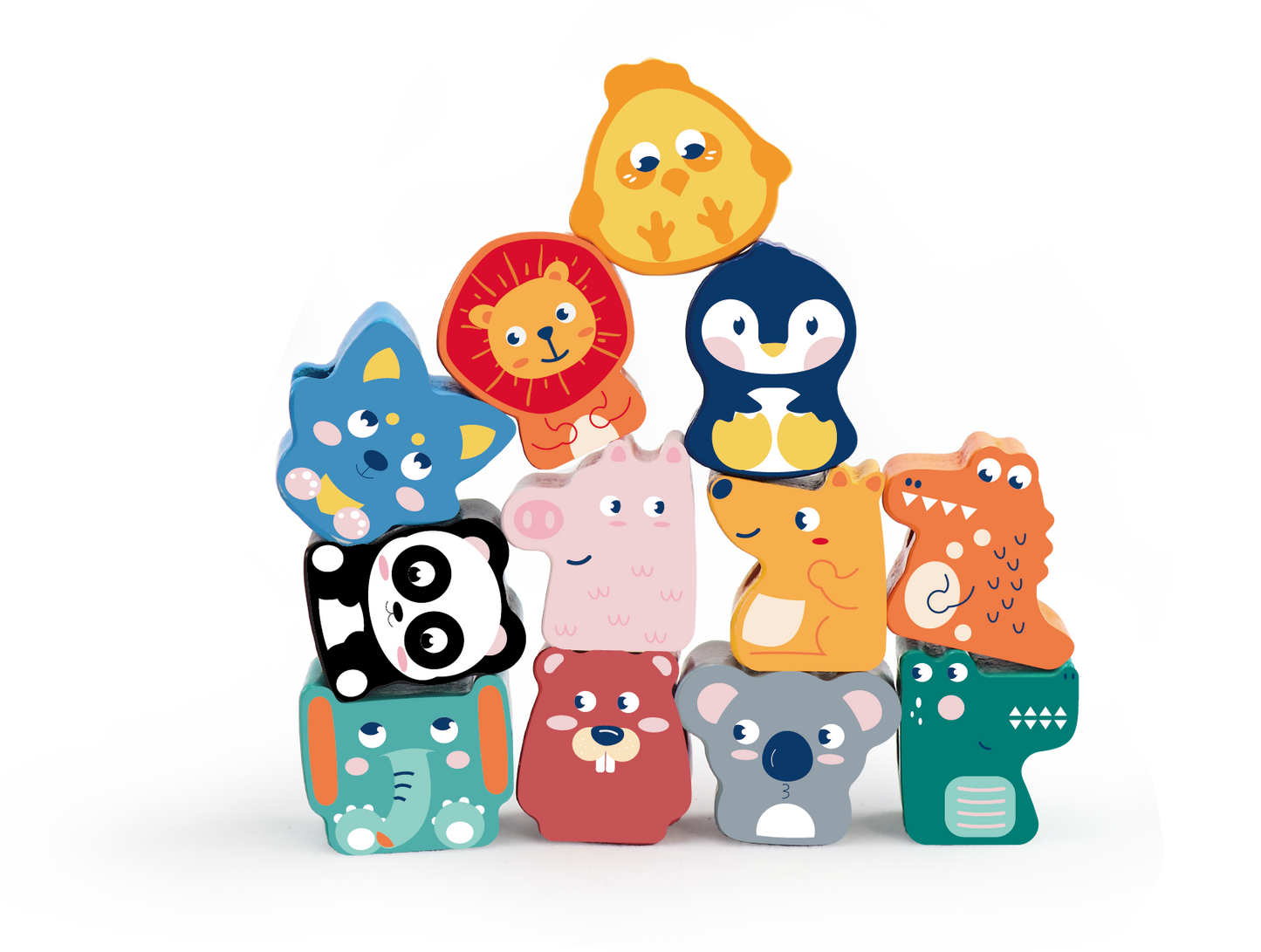 Wooden Animal Lacing Beads