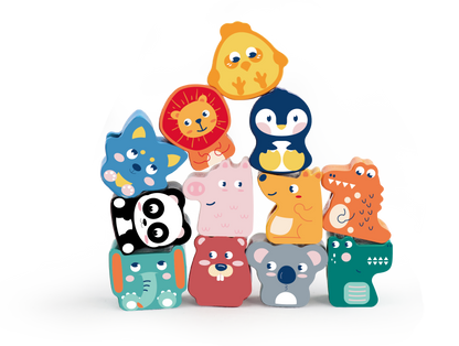 Wooden Animal Lacing Beads