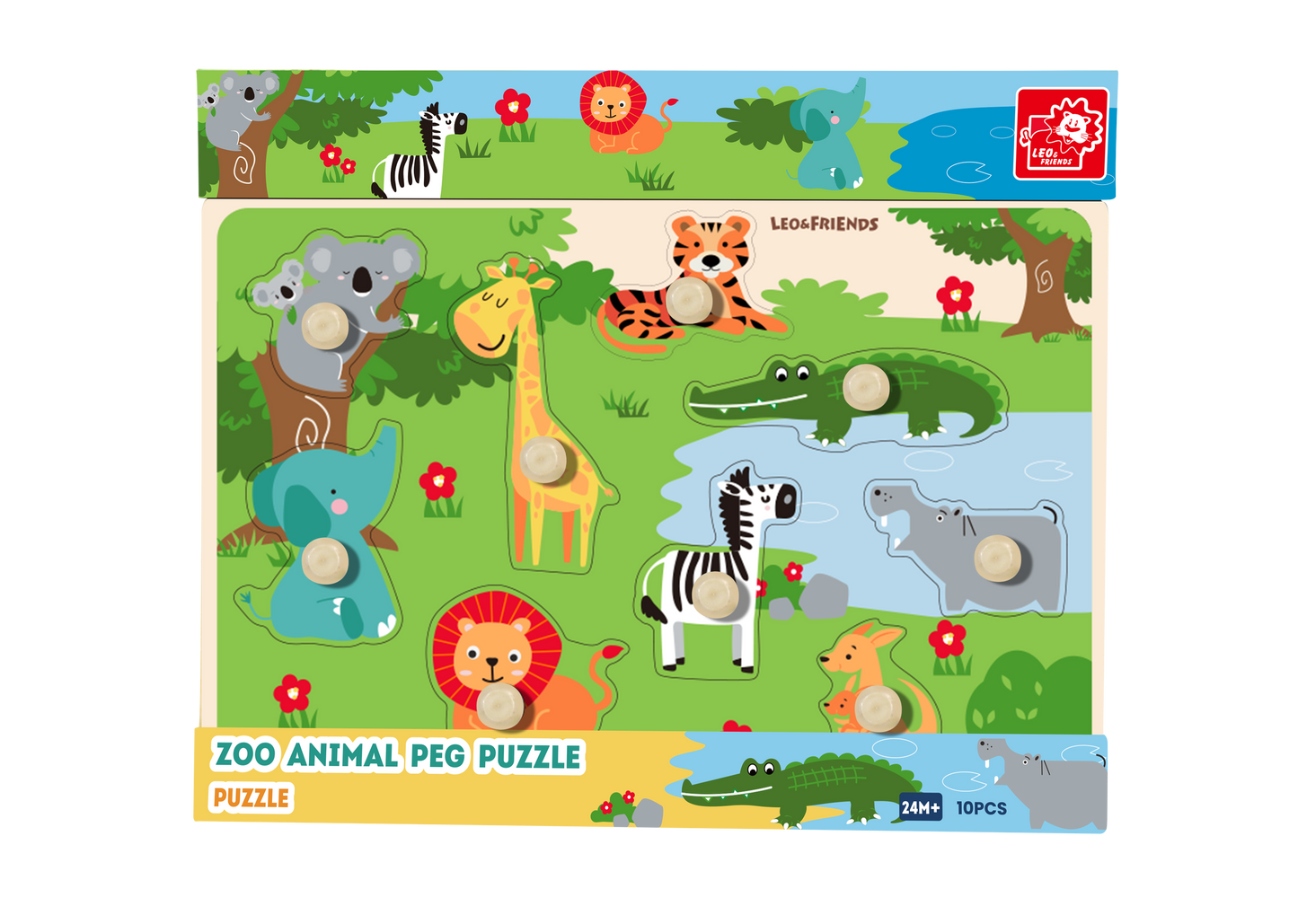 Zoo Animal Peg Puzzle