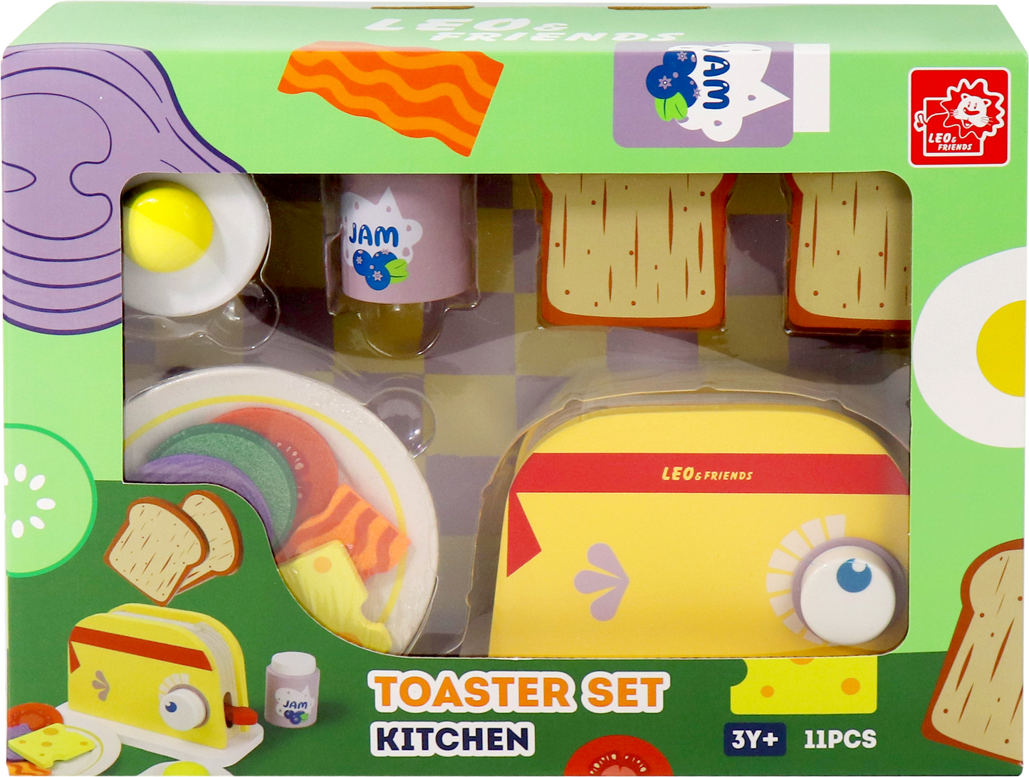 Wooden Toaster Set