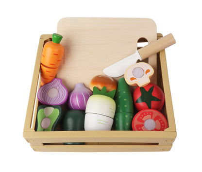 Wooden Cutting Vegetable Set