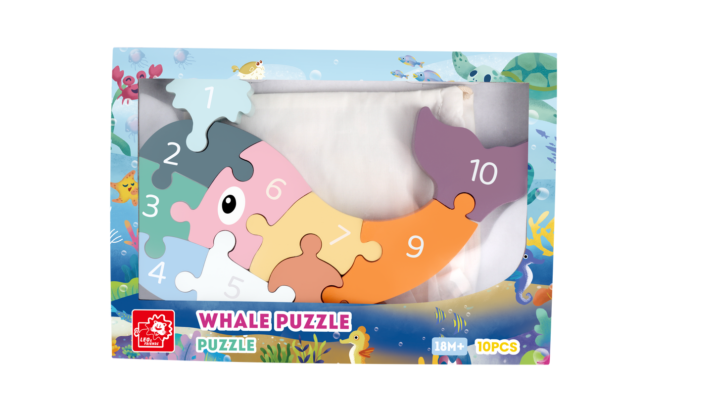 Wooden Whale Puzzle Craft Kit