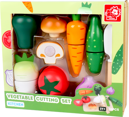 Wooden Cutting Vegetable Set
